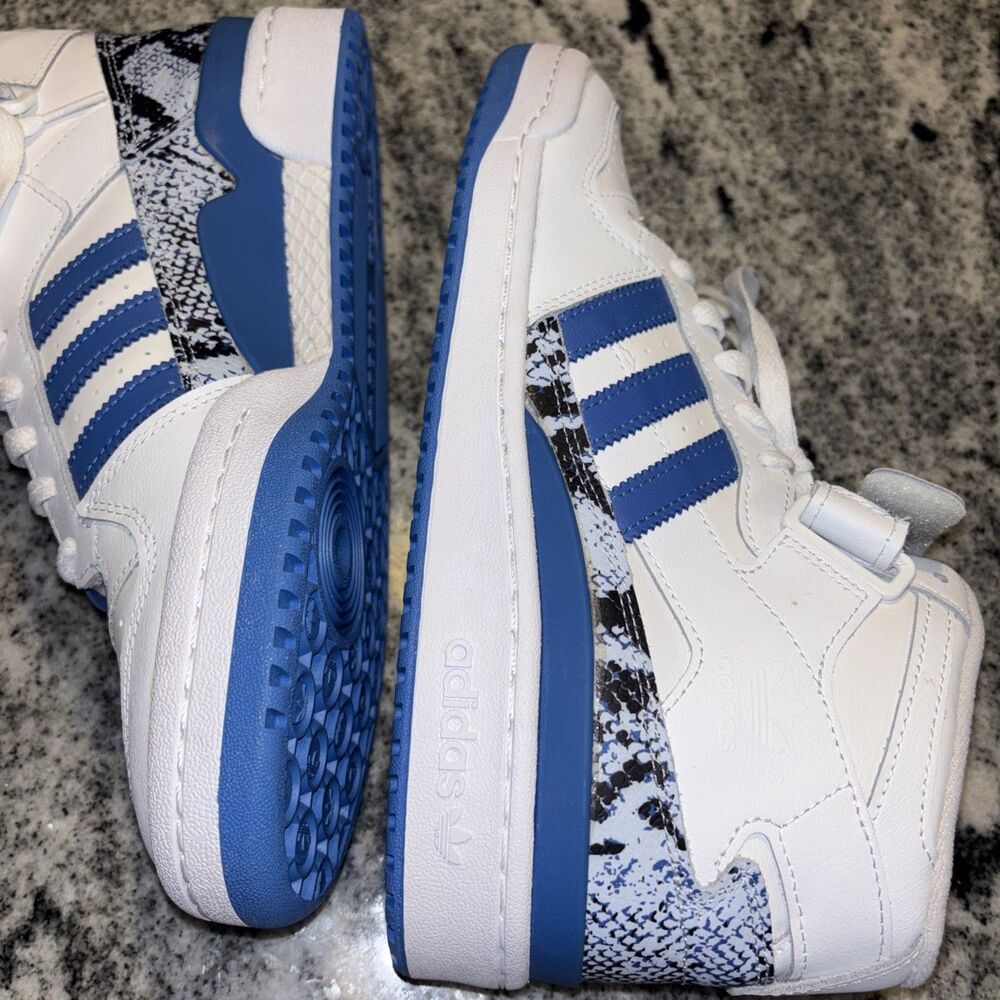 Adidas Women’s Sz 9 Snakeskin Basketball Forum Sky Blue Gx 8945 Sneakers - Picture 11 of 14